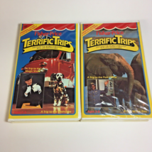 Fisher Price Terrific Trips Clamshell VHS Lot Firehouse &amp; Zoo Tested 1987 Kids - £7.56 GBP