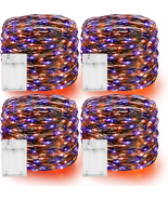 Purple and Orange Halloween Fairy String Lights, 4 Pack Total 80FT 240LE... - €19,75 EUR