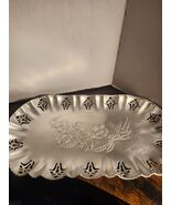 Hammered Aluminum  Oval Serving Tray with Intricate Floral Design (CM 93) - $14.85