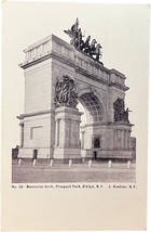 Memorial Arch, Prospect Park, Brooklyn, New York, vintage postcard - £9.36 GBP