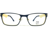 Menizzi Niños Gafas Monturas M3049K C03 Azul Marino Yellow Rectangular 4... - $41.71