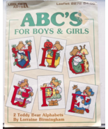 Vintage Leisure Arts ABC&#39;s For Boys And Girls Alphabet Cross Stitch Patt... - $8.42