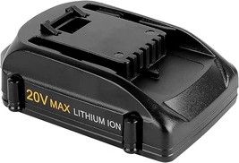 Battery For Worx 20 Volt Lithium Wa3520 Wa3525, 3.0Ah 20 Volt Replacement For - £25.85 GBP