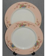 Set (2) Lenox ROMANCE PATTERN Enameled Flowers DINNER PLATES Made in USA - $108.13 CAD