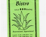Brass Cactus Bistro Menu Avenida de Mesilla New Mexico  - £14.31 GBP
