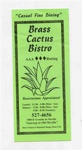 Brass Cactus Bistro Menu Avenida de Mesilla New Mexico  - £14.33 GBP