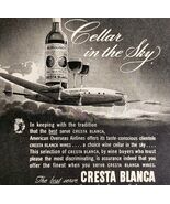 1947 Cresta Blanca American Overseas Airlines Advertisement Wine Aviatio... - $28.01 CAD
