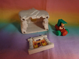 Vintage 1993 McDonald&#39;s Flintstones Gray House and Barney in Car - with stickers - £1.96 GBP