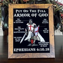 Armor Of God Sign | Amor Of God Plaque | Ephesians 6:10 | Christian Wall Art | R - £19.50 GBP