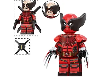 Ktoys Deadpool 3 Marvel Movie with Armor Wolverine Edition Toys Minifigure - $9.84 CAD