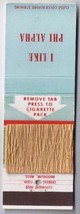 Matchbook Cover I Like Phi Alpha Remove Tab Press To Cigarette Pack - $3.51