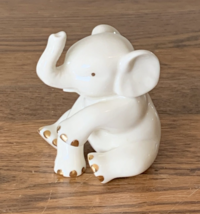 Lenox Sitting Elephant Figurine Classic Ivory Miniatures - £12.68 GBP