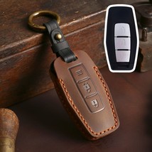 2/3 Bottons Leather Car Key Case Fob Cover  Keychain for  Outer 2023  Car Smart  - £53.03 GBP