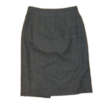Vintage Biagio Gray Wool Pencil Skirt Women&#39;s Size 12 Classic Straight C... - £16.73 GBP