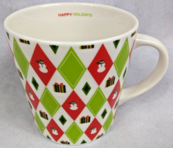 Starbucks Barista Happy Holidays 2003 Coffee Cup Mug Diamonds Snowman Gift  - £8.79 GBP