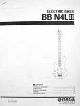 Yamaha BBN4 L III Left-Handed Bass Guitar Service Manual and Parts List ... - $12.86