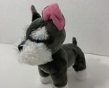 HK City Toys small plush Schnauzer gray puppy dog stuffed animal  - $14.84