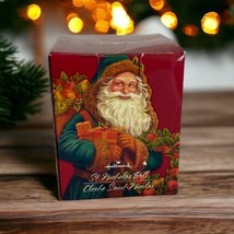 Hallmark St Nicholas Ceramic Bell &quot;A Christmas to Remember&quot; Box Santa Re... - $21.39
