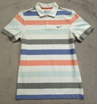 Nike Golf Sport Dri-Fit Polo Shirt Blue Orange Gray White Size Small RN#... - £14.48 GBP