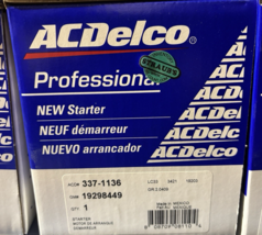 ACDelco Starter Motor 337-1136 GM 19298449 - $239.72 CAD
