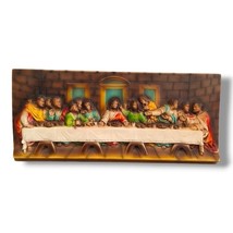 The Last Supper Large 3D Hanging Ceramic Handmade Wall Plaque 22&quot;x10&quot; Heavy - £86.95 GBP