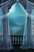 Fantasy/Romantic Balcony Digital Photo Print Vinyl Backdrop Big size 8&#39; ... - £17.44 GBP