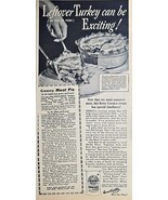 1943 GOLD MEDAL ENRICHED FLOUR-TURKEY-COOKING-CREAMY MEAT PIE-VTG Print ... - $16.49 CAD