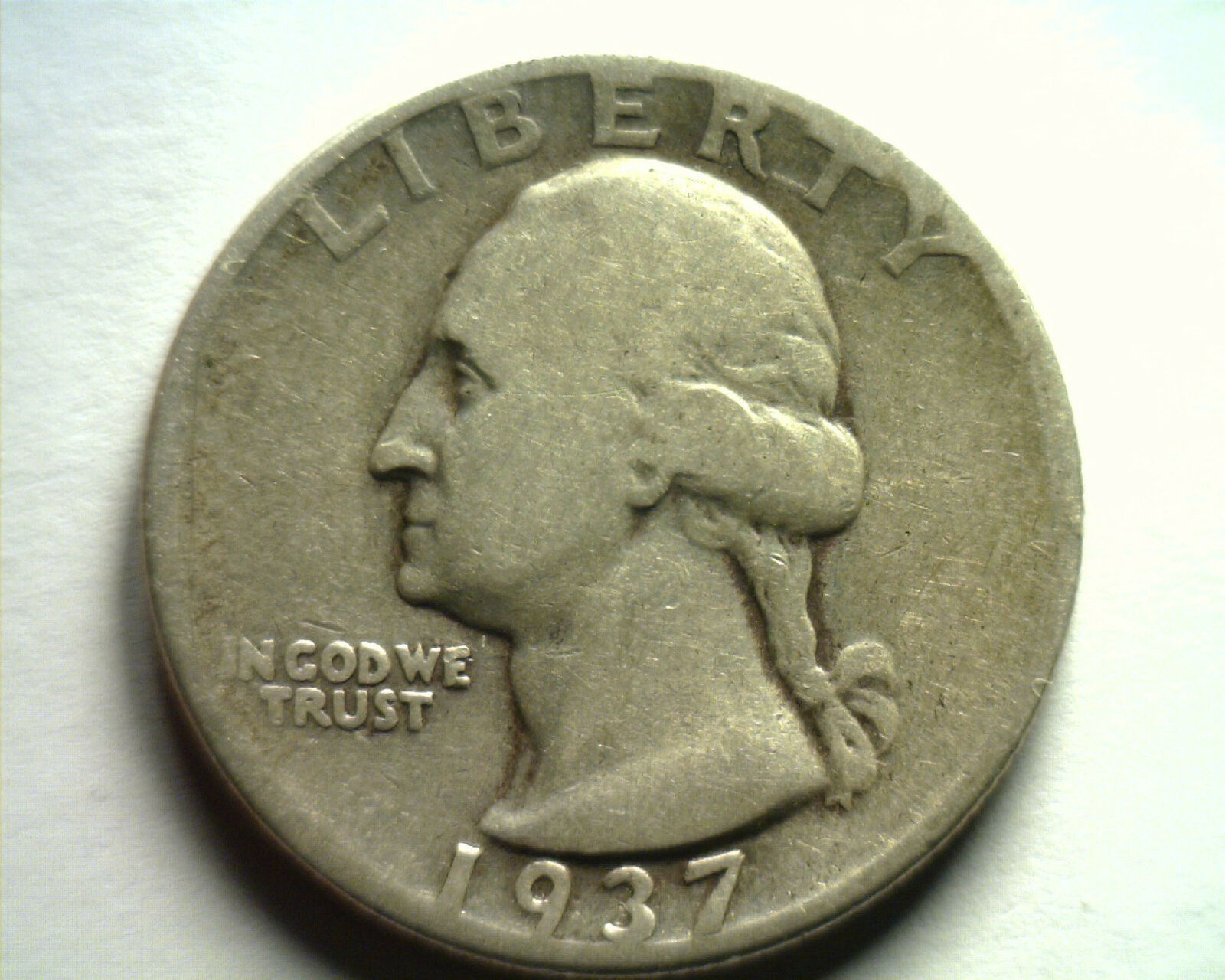 Primary image for 1937 WASHINGTON QUARTER FINE / VERY FINE F/VF NICE ORIGINAL COIN BOBS COINS
