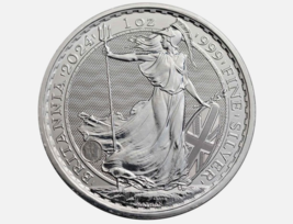 Great Britain 2024 £2 1-oz Silver Britannia BU - £39.88 GBP