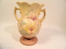 Hull Pottery Vase Magnolia Yellow Pink W-11-6 1/4&quot; - £12.58 GBP