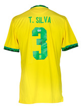 Thiago Silva Signé Jaune Nike Brésil Football Jersey Bas ITP - $242.49