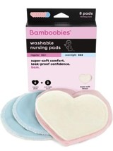 Bamboobies Women’s Nursing Pads, 8 Pads Reusable &amp; Washable Blue and Lig... - £11.98 GBP