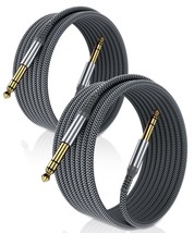 Elebase 1/4 Inch TRS Instrument Cable 10ft 2-Pack,Right-Angled to Straight - £26.61 GBP