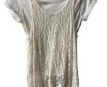 Lovebips Tank Top Girls Size M  With Mock T Layered Tunic Length Cream - $6.53