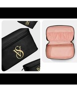 NWT VICTORIA&#39;S SECRET Cosmetic Case/ Bra Travel Makeup Case Black VS - £33.10 GBP