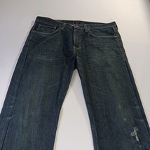 Bull Head Gravels Slim Denim Blue Jeans High Rise Men's Size 34x32 Fits (36×32) image 12