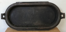 Vintage Antique Primitive Cast Iron Griddle w Handles 22&quot; x 10&quot; - £62.92 GBP