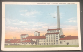 1943 American Beet Sugar Co Factory East Grand Forks MN Minnesota Postcard - £5.42 GBP