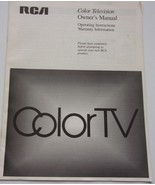 Vintage RCA Color Television Owner’s Manual 1989 - $4.99