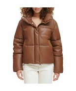Levi’s Women’s Vegan Leather Quilted Short Puffer Jacket – Caramel, Size... - $1,460.75 MXN