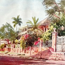 Duke Street Jamaica 1913 Panama Canal History Watercolor Art Print EJ Read DWEE1 - £31.96 GBP