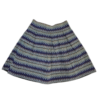 Xhilaration Womens A Line Skirt Multicolor Pull On Mini Zig Zag Embroidered M - £15.02 GBP
