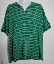 Masters Collection Mens Shirt Size XL Green White Striped Short Sleeve Golf Polo - £23.62 GBP