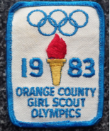 Girl Scout Olympics Patch - 1983 Orange County Girl Scout Olympics - $61.47 CAD