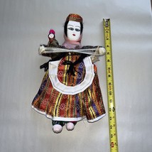 Vintage Handmade Turkish Soganli Handmade Folk Art Doll W/Traditional Costume - £27.94 GBP