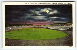 Night-Time Scene Moonlight Roosevelt Stadium Johnson City Tennessee Postcard - £14.54 GBP