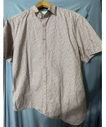 DENIM &amp; FLOWER RICKY SINGH Shirt XL White Red Floral Short Sleeve Print ... - $313.96 MXN