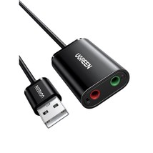 UGREEN USB to Audio Jack Sound Card Adapter with Dual TRS 3-Pole 3.5mm Headphone - £22.48 GBP