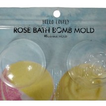Hello Lovely Rose Bath Bomb Plastic Mold Reusable Flower Two Part Half - £8.85 GBP