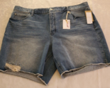 NWT Jessica Simpson Blue Denim Relaxed Cut Off Shorts Size 20W - £15.63 GBP